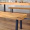 Flash Furniture Natural Acacia Wood Bench with Black Flared Legs THB-B01322-NAT-GG - alternate 16